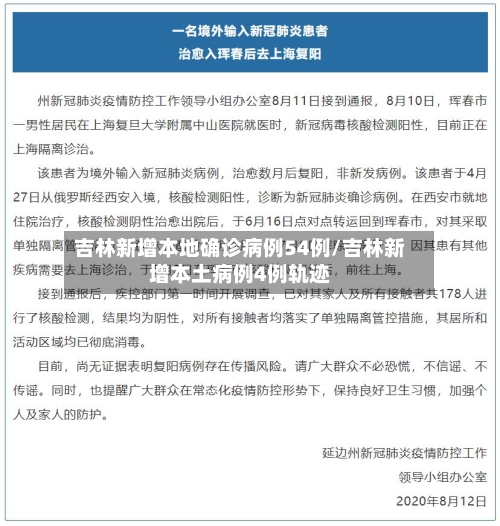 吉林新增本地确诊病例54例/吉林新增本土病例4例轨迹-第2张图片