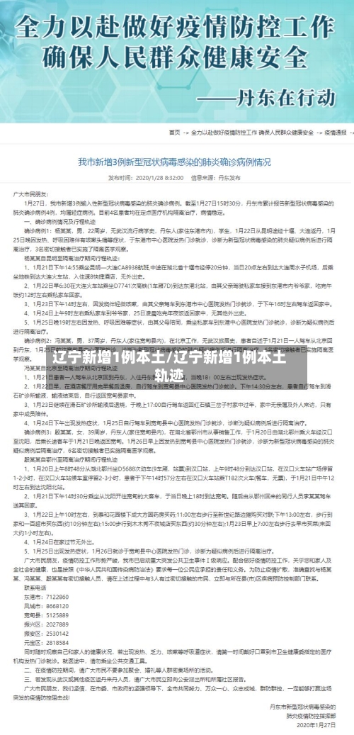 辽宁新增1例本土/辽宁新增1例本土轨迹