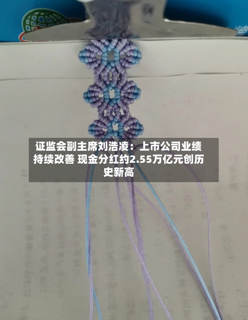 证监会副主席刘浩凌：上市公司业绩持续改善 现金分红约2.55万亿元创历史新高