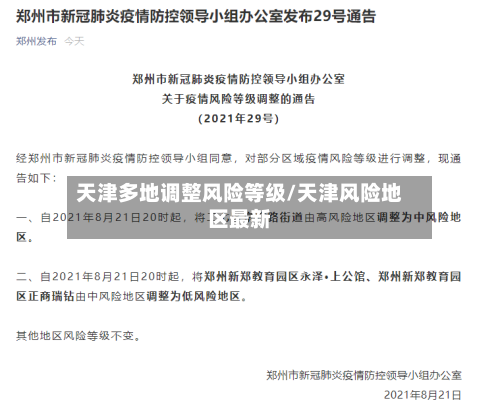 天津多地调整风险等级/天津风险地区最新-第2张图片