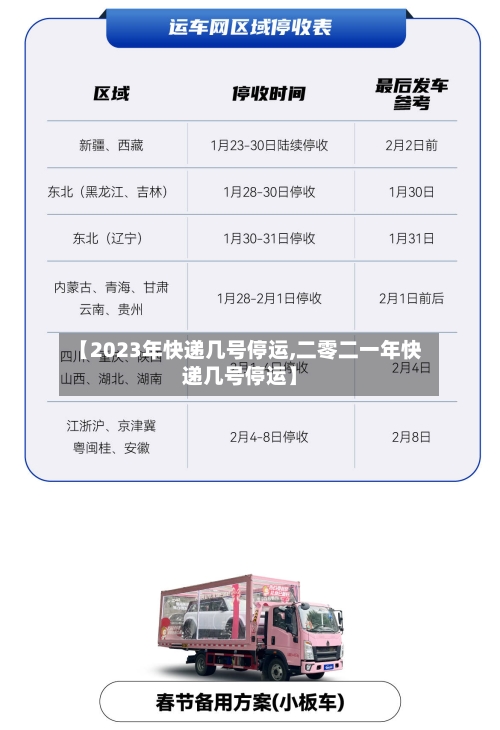 【2023年快递几号停运,二零二一年快递几号停运】-第3张图片
