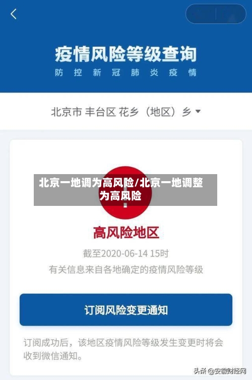 北京一地调为高风险/北京一地调整为高风险