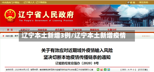 辽宁本土新增3例/辽宁本土新增疫情