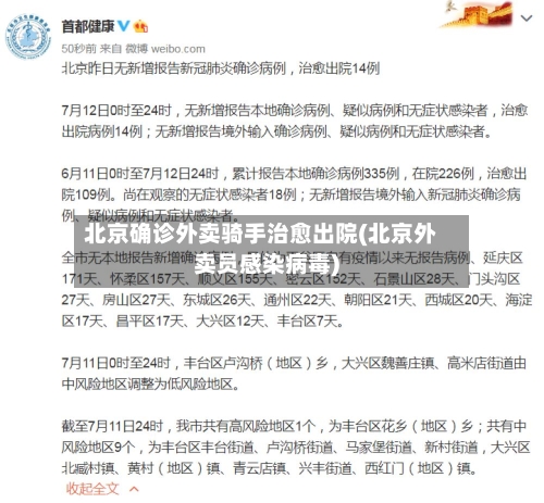 北京确诊外卖骑手治愈出院(北京外卖员感染病毒)-第2张图片