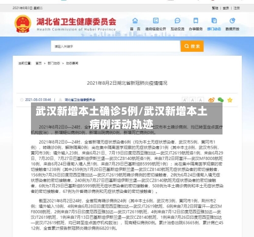 武汉新增本土确诊5例/武汉新增本土病例活动轨迹