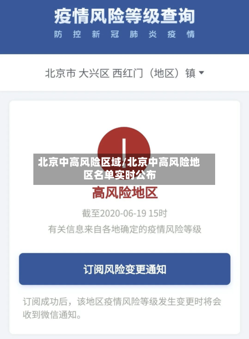 北京中高风险区域/北京中高风险地区名单实时公布-第2张图片