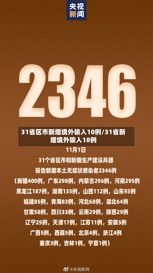 31省区市新增境外输入10例/31省新增境外输入18例-第2张图片