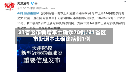 31省区市新增本土确诊70例/31省区市新增本土确诊病例1例