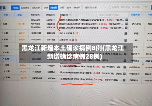 黑龙江新增本土确诊病例8例(黑龙江新增确诊病例28例)